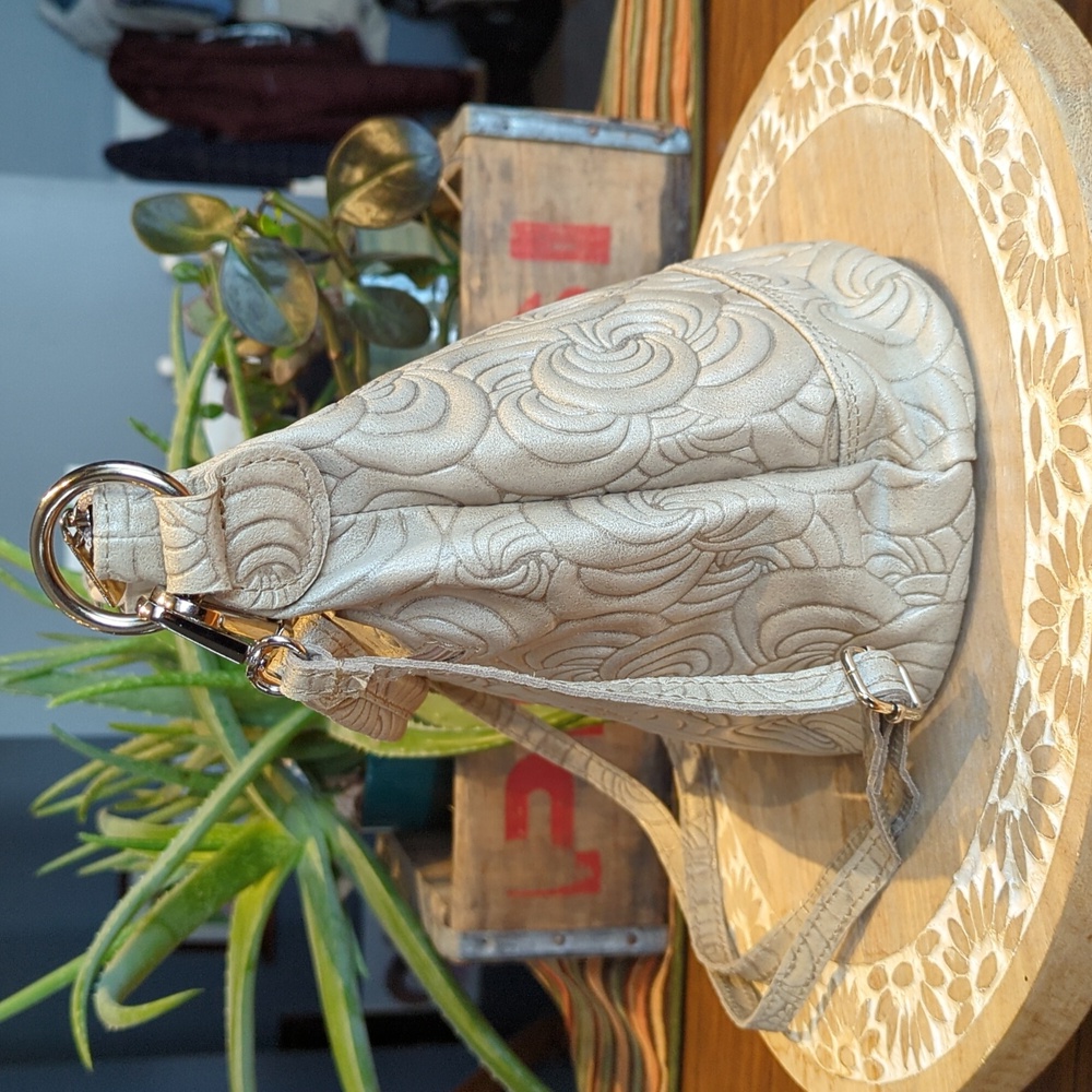Giulia Massari swirl leather bag cream/gray - Picture 3 of 15